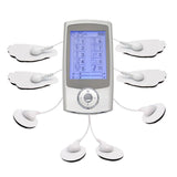 Aparat de masaj cu electrostimulare, terapia durerii, cu 4 electrozi, gri