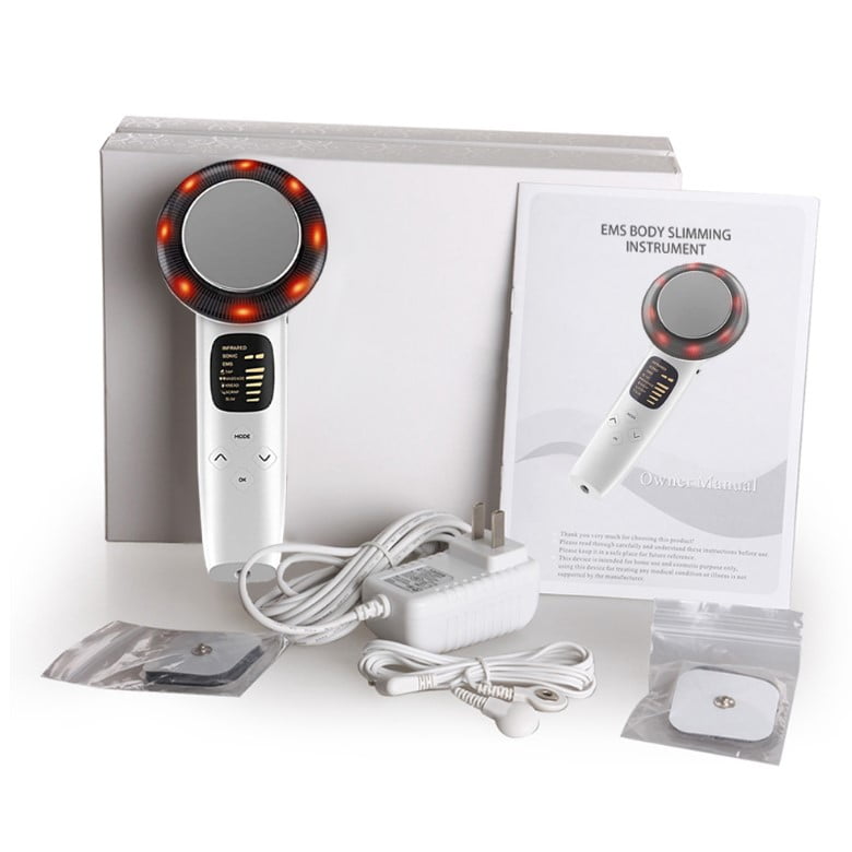 Aparat slabit 3in1 EMS, ultrasonic infrarosu si masaj electrostimulare pentru fata si corp pt celulita grasime si riduri