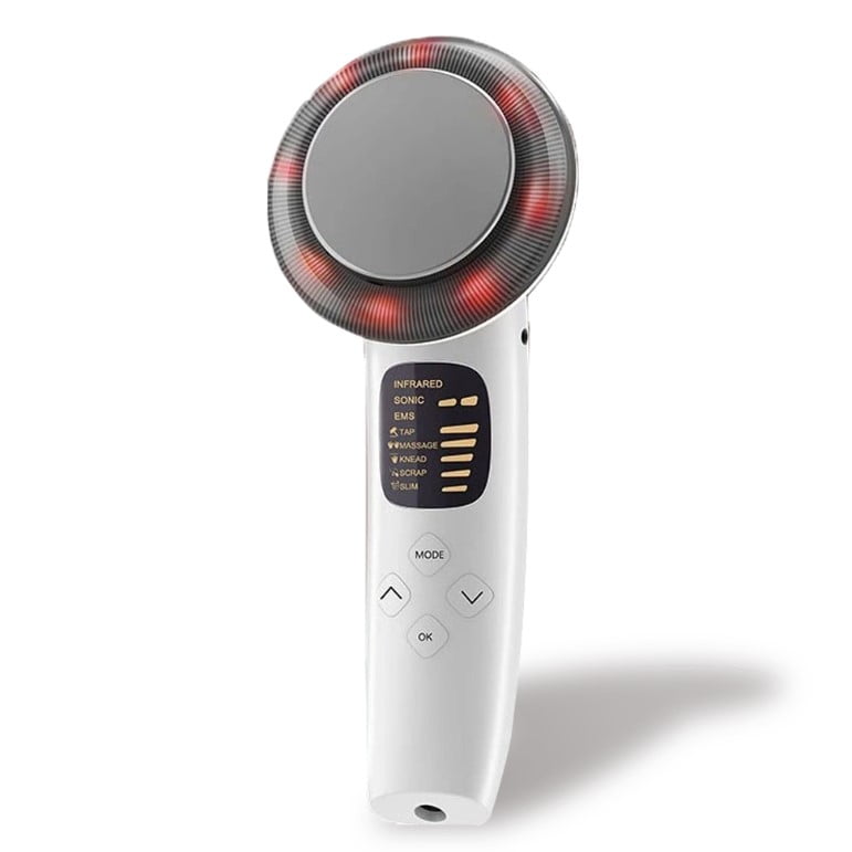 Aparat slabit 3in1 EMS, ultrasonic infrarosu si masaj electrostimulare pentru fata si corp pt celulita grasime si riduri