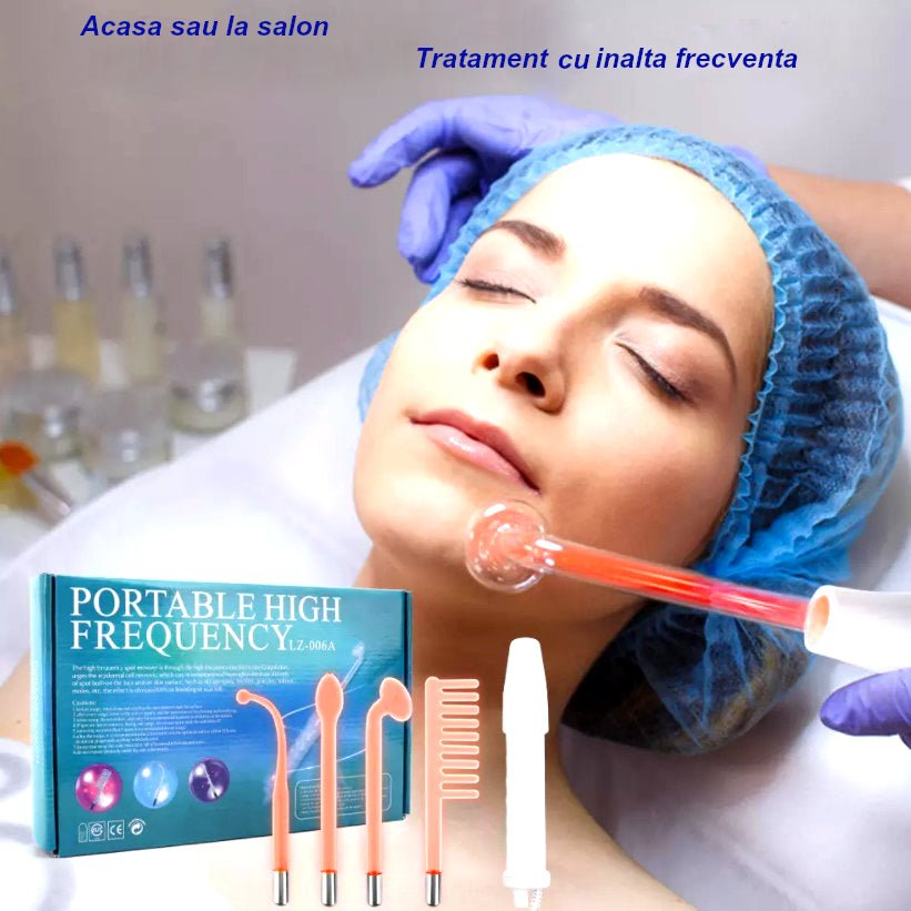 Aparat Electroderm Cosmetic 4 în 1 – Tratament Anti - Acnee, Riduri, Sebum și Îngrijire Ten - BUZ.RO