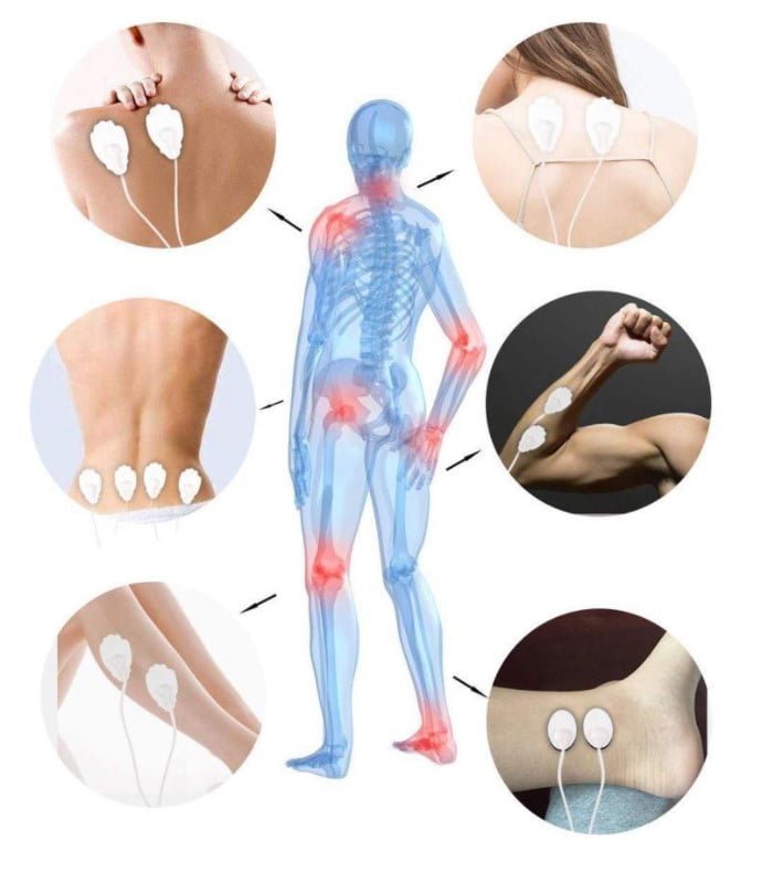 Aparat masaj cu Electrostimulare – 4 Electrozi, Terapie Dureri Musculare și Relaxare - BUZ.RO