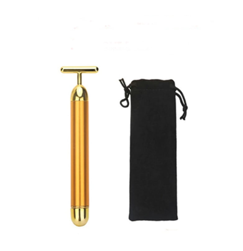 Aparat masaj facial anti - rid, energy beauty bar, 24K gold, efect de lifting si revitalizare a tenului electric - BUZ.RO