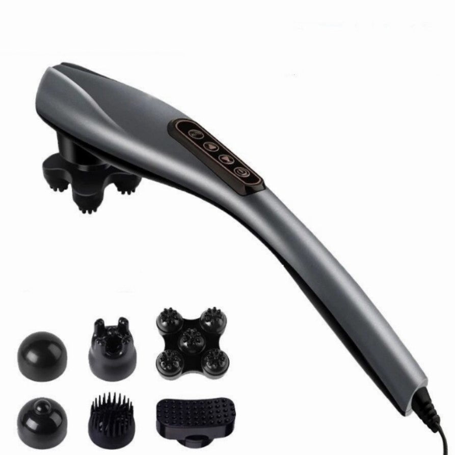 Aparat masaj pentru spate, umeri, picioare, maini, zona cervicala, abdomen, cu 6 capete detasabile, 24 W - BUZ.RO