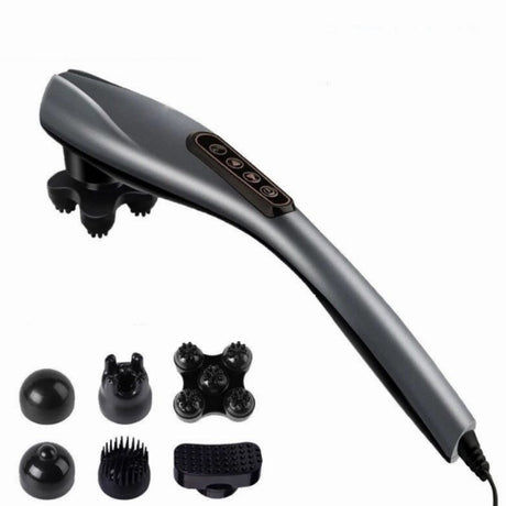 Aparat masaj pentru spate, umeri, picioare, maini, zona cervicala, abdomen, cu 6 capete detasabile, 24 W - BUZ.RO