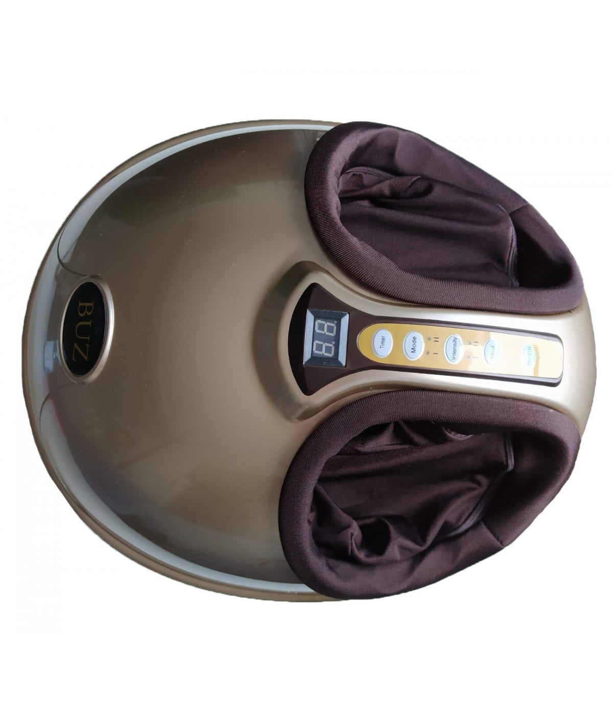 Aparat masaj picioare Shiatsu, cu incalzire, presoterapie, intensitate ajustabila, telecomanda, maro - BUZ.RO