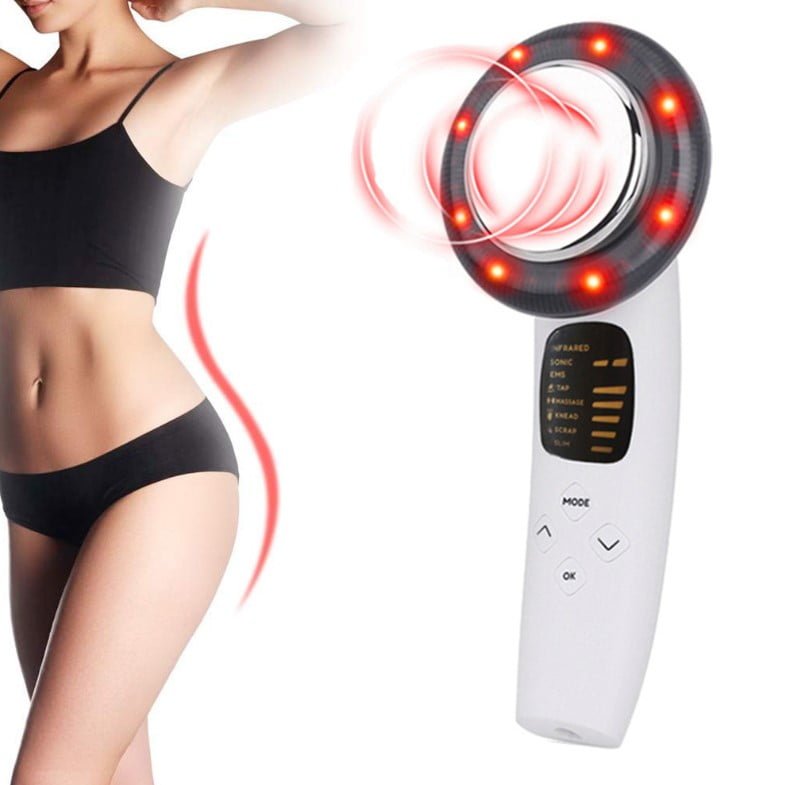 Aparat slabit 3in1 EMS, ultrasonic infrarosu si masaj electrostimulare pentru fata si corp pt celulita grasime si riduri - BUZ.RO