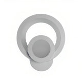 Aplica LED Circle, 2 cercuri, 3 tipuri de lumini, intensitate reglabila, 20x24cm, design unic si modern, calitate premium, alba - BUZ.RO