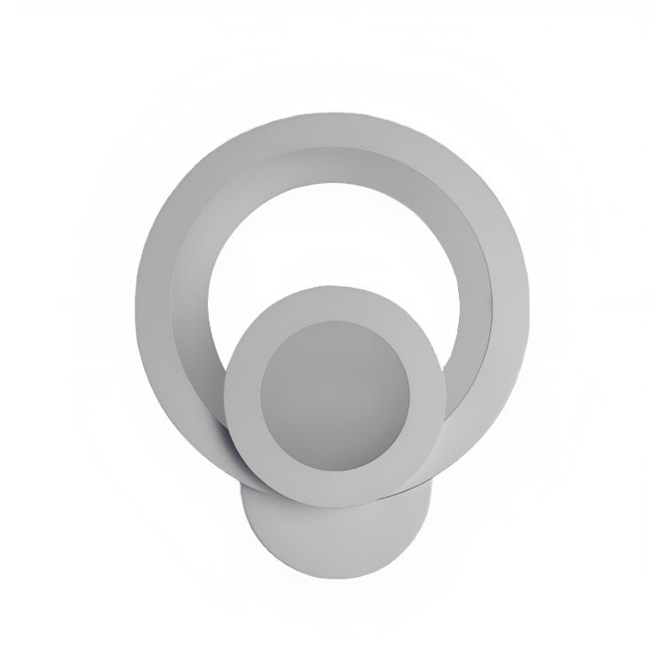 Aplica LED Circle, 2 cercuri, 3 tipuri de lumini, intensitate reglabila, 20x24cm, design unic si modern, calitate premium, alba - BUZ.RO