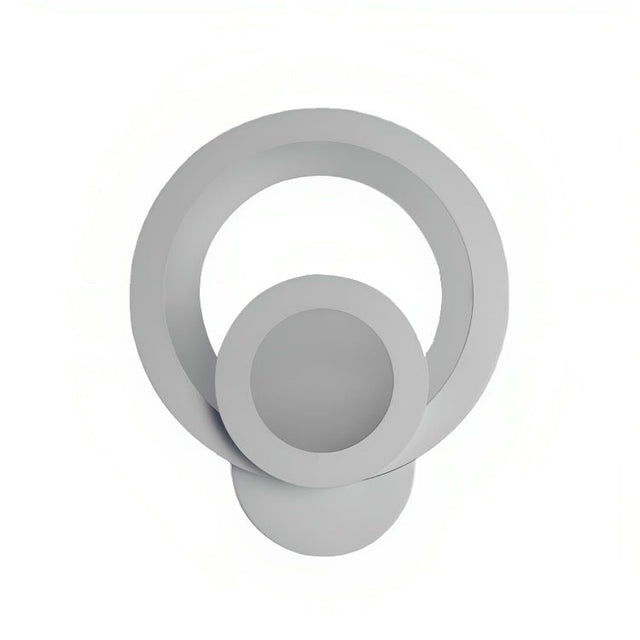 Aplica LED Circle, 2 cercuri, 3 tipuri de lumini, intensitate reglabila, 20x24cm, design unic si modern, calitate premium, alba - BUZ.RO