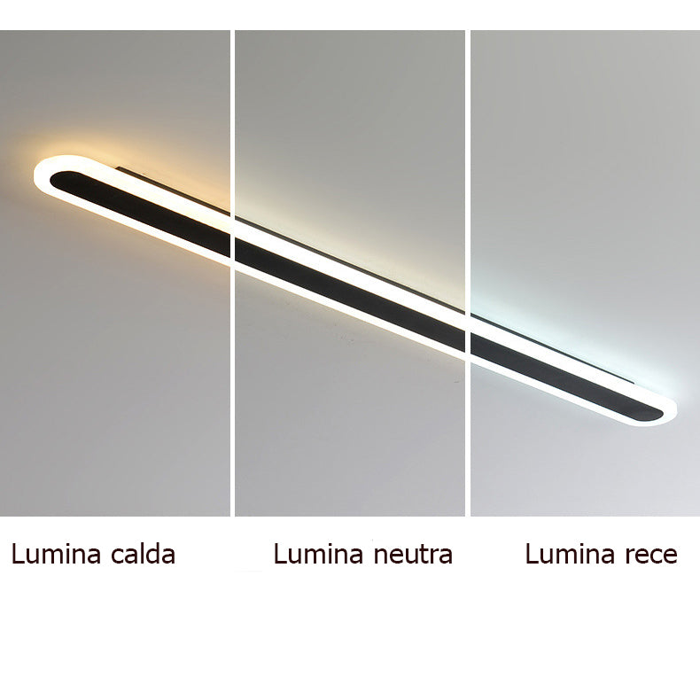 Aplica LED liniara, design modern, 80 cm, culoare alba, lumina calda, rece si neutra