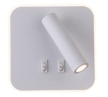 Aplica perete, spot luminos, lumina ambientala, port usb, 145x145 mm, slim, design modern - BUZ.RO