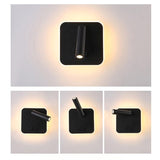 Aplica perete, spot luminos, lumina ambientala, port usb, 145x145 mm, slim, design modern - BUZ.RO