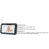 Baby monitor cu rotatie, 360 de grade, pentru camera copilului, monitorizare video bebelusi pentru interior, vedere pe timp de noapte, audio, bidirectional, transmisie wireless, alb - BUZ.RO