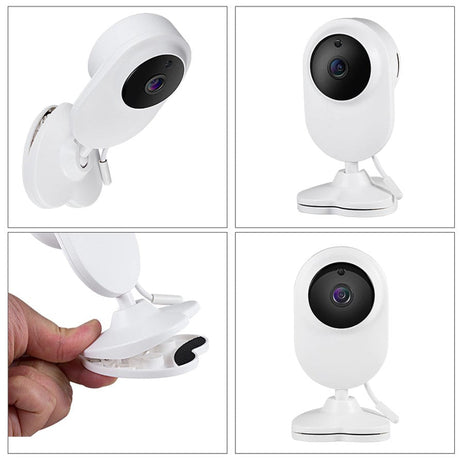 Baby monitor pentru camera copilului , Wireless , HD 1080P si 4.3 inch, audio, bidirectional, senzori, viziune de noapte IR, 6 cantece, alb - BUZ.RO