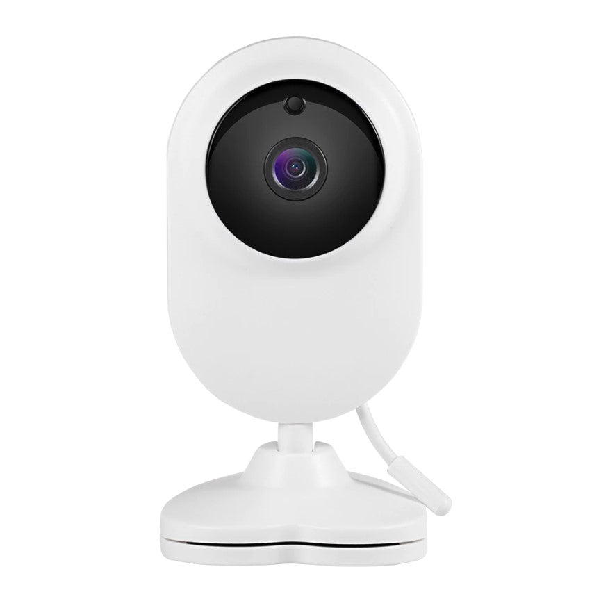 Baby monitor pentru camera copilului , Wireless , HD 1080P si 4.3 inch, audio, bidirectional, senzori, viziune de noapte IR, 6 cantece, alb - BUZ.RO