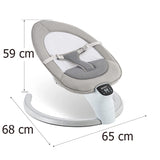 Balansoar bebelusi, leagan copii, electric, portabil, cu conectare la priza, telecomanda, timer si muzica, gri