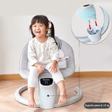 Balansoar bebelusi, leagan copii, electric, portabil, cu conectare la priza, telecomanda, timer si muzica, gri - BUZ.RO