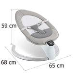 Balansoar bebelusi, leagan copii, electric, portabil, cu conectare la priza, telecomanda, timer si muzica, gri - BUZ.RO