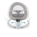 Balansoar bebelusi, leagan copii, electric, portabil, cu conectare la priza, telecomanda, timer si muzica, gri - BUZ.RO