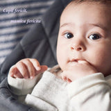 Balansoar copii leagan ergonomic bebe cu inclinare reglabila, pliabil, 0+luni, gri - BUZ.RO