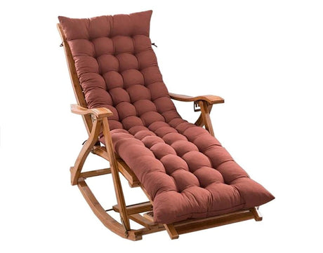 Balansoar de lemn cu suport picioare, scaun balansoar cu spatar ajustabil si rola masaj picioare, dimensiuni 122x79x46cm - BUZ.RO