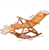 Balansoar de lemn cu suport picioare, scaun balansoar cu spatar ajustabil si rola masaj picioare, dimensiuni 122x79x46cm - BUZ.RO