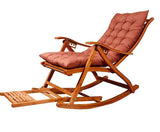 Balansoar gradina, scaun balansoar, cu cadru lemn rezistent, cu perna maro, dimensiuni 122x79x46cm