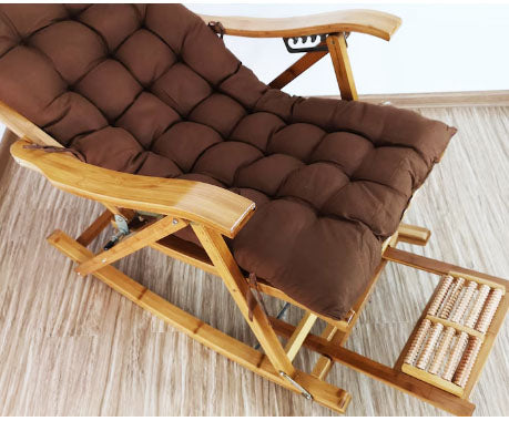 Balansoar gradina, scaun balansoar, cu cadru lemn rezistent, cu perna maro, dimensiuni 122x79x46cm