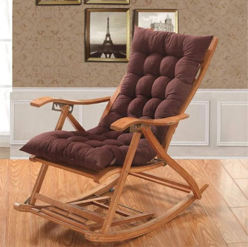 Balansoar gradina, scaun balansoar, cu cadru lemn rezistent, cu perna maro, dimensiuni 122x79x46cm