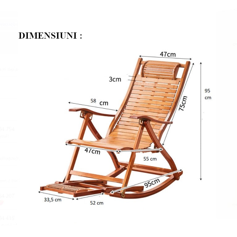 Balansoar gradina, scaun balansoar, cu cadru lemn rezistent, cu perna maro, dimensiuni 122x79x46cm