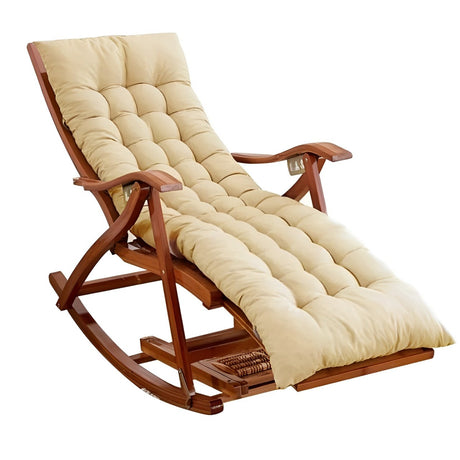Balansoar de lemn cu suport picioare, scaun balansoar cu spatar ajustabil si rola masaj picioare, dimensiuni 122x79x46cm