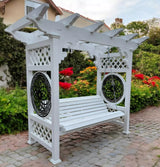 Balansoar gradina leagan lemn pentru curte terasa tip pergola, 2 locuri