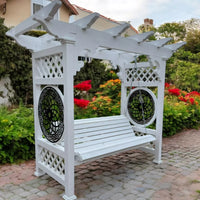 Balansoar gradina leagan lemn pentru curte terasa tip pergola, 2 locuri
