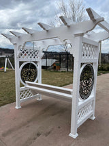 Balansoar gradina leagan lemn pentru curte terasa tip pergola, 2 locuri - BUZ.RO