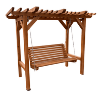 Balansoar Gradina Premium din Lemn, 2 Persoane, Tip Pergola, 270 x 220 x 100 cm