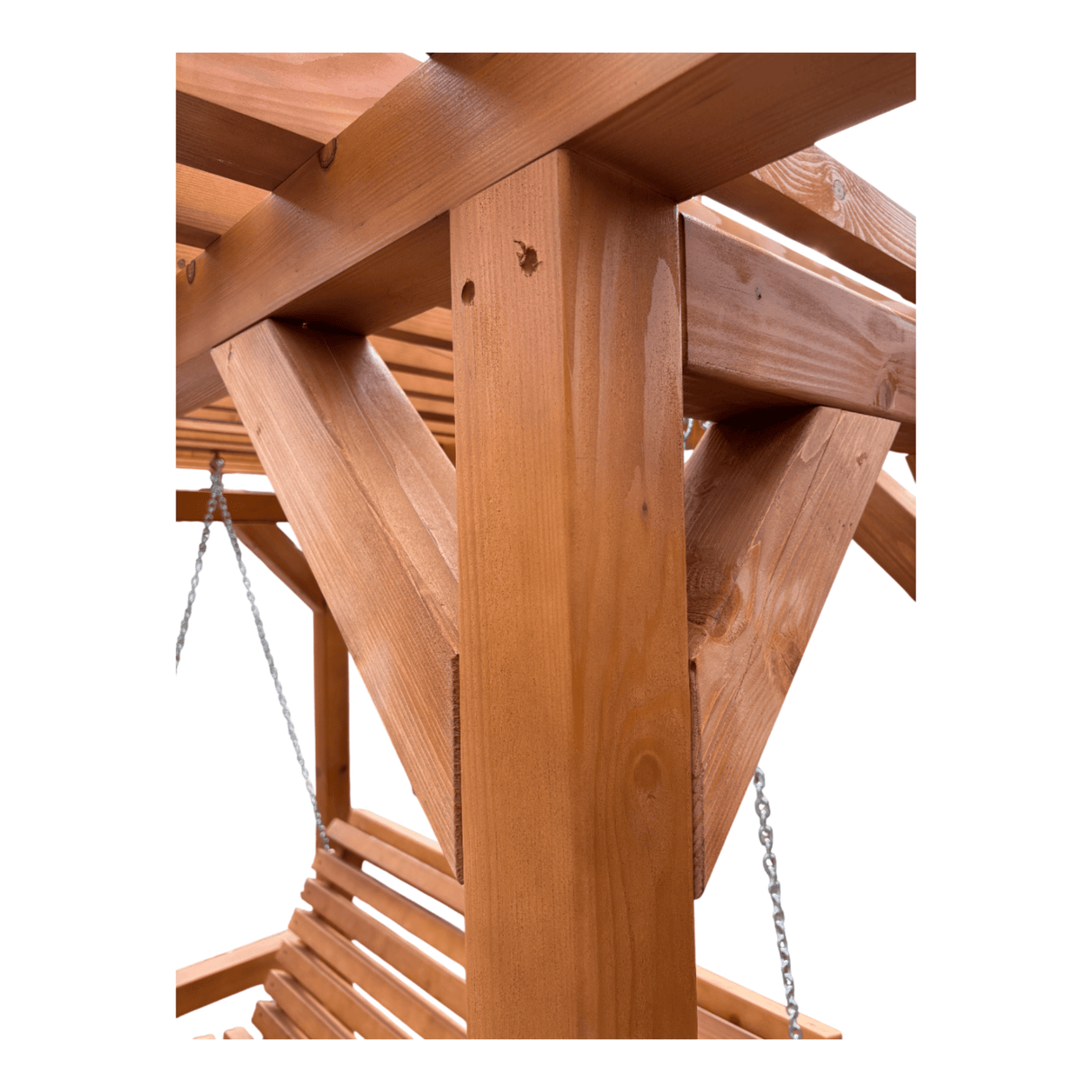 Balansoar Gradina Premium din Lemn, 2 Persoane, Tip Pergola, 270 x 220 x 100 cm - BUZ.RO