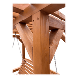 Balansoar Gradina Premium din Lemn, 2 Persoane, Tip Pergola, 270 x 220 x 100 cm - BUZ.RO