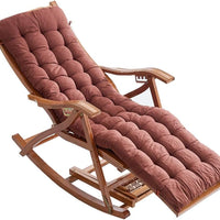 Balansoar gradina, scaun balansoar, cu cadru lemn rezistent, cu perna maro, dimensiuni 122x79x46cm