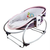 Balansoar pentru bebe, leagan 5in1, multifunctional, carusel muzical inclus, vibratii, plasa de tantari, spatar reglabil, mov - BUZ.RO