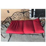 Banca pentru gradina, exterior, din metal, pentru 2 persoane, cu spatar, din fonta, neagra - BUZ.RO