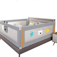 Set 3 bariere protectie culisante pentru pat, inaltime reglabila 68-98 cm, 160 cm 180 cm 200 cm
