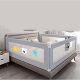 Bariera protectie pat, aparatoare patut, copii, inaltime reglabila, culisanta, lungime, gri, 150cm,180cm, 200cm - BUZ.RO