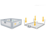 Bariera protectie pat, aparatoare patut, copii, inaltime reglabila, culisanta, lungime, gri, 150cm,180cm, 200cm - BUZ.RO
