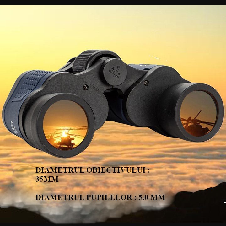 Binoclu profesional, pentru drumetii, excursii, sport, vanatoare, meci fotbal, concert, cu protectie pentru ochi - BUZ.RO