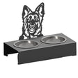 Bol pentru mancare si apa catei , din inox cu decor in forma de catel 32x25x17 cm - BUZ.RO