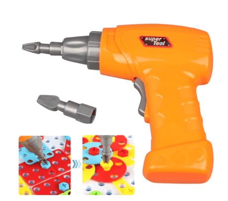 Bormasina electrica din plastic cu baterii pentru copii - BUZ.RO