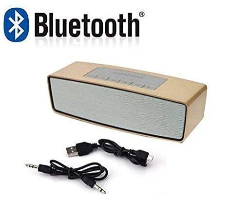 Boxa portabila, mini, cu doua difuzoare, 3W, culoare aurie - BUZ.RO