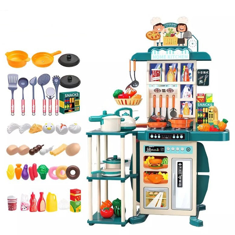 Bucatarie copii , sunete , lumini ,interactiva, 73 piese