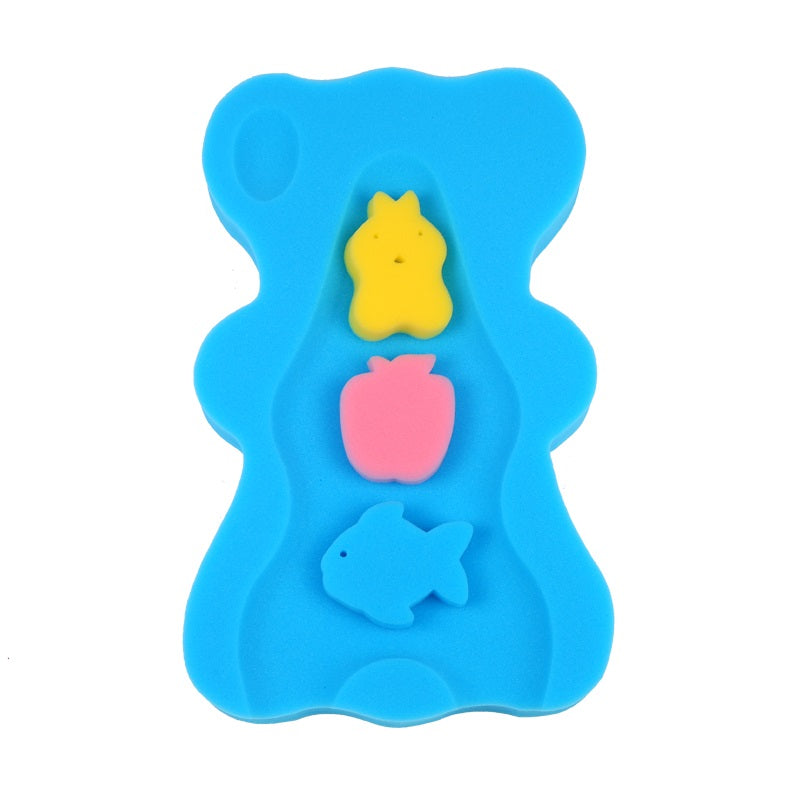 Burete suport baie pentru cadita sau dus, maxi, albastru, 50x30x4,5 cm