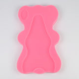 Burete suport baie, pentru cadita, dus, maxi, roz, 50x30x4,5 cm